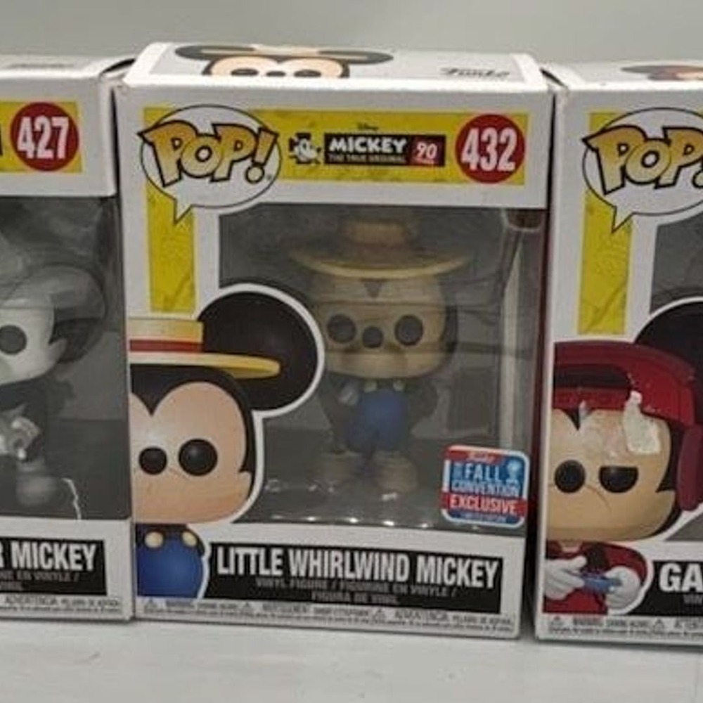 Set of 3 Funko Pop Disney Mickey Mouse 90th Anniversary Figures